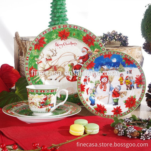 New Bone China Christmas Dinner Plate set